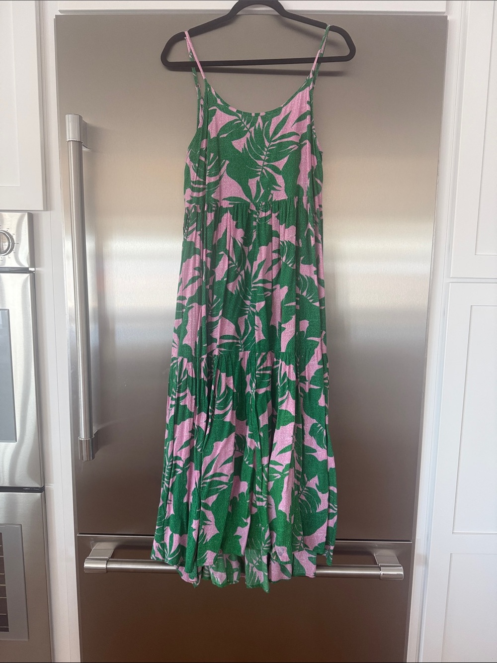Pretty Green and pink Maxi Sundress